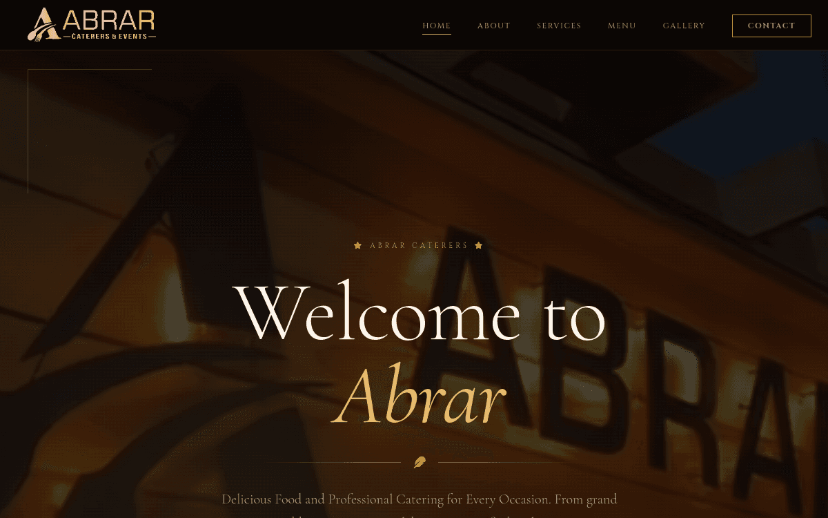 Abrar Caterers — Abrar Caterers